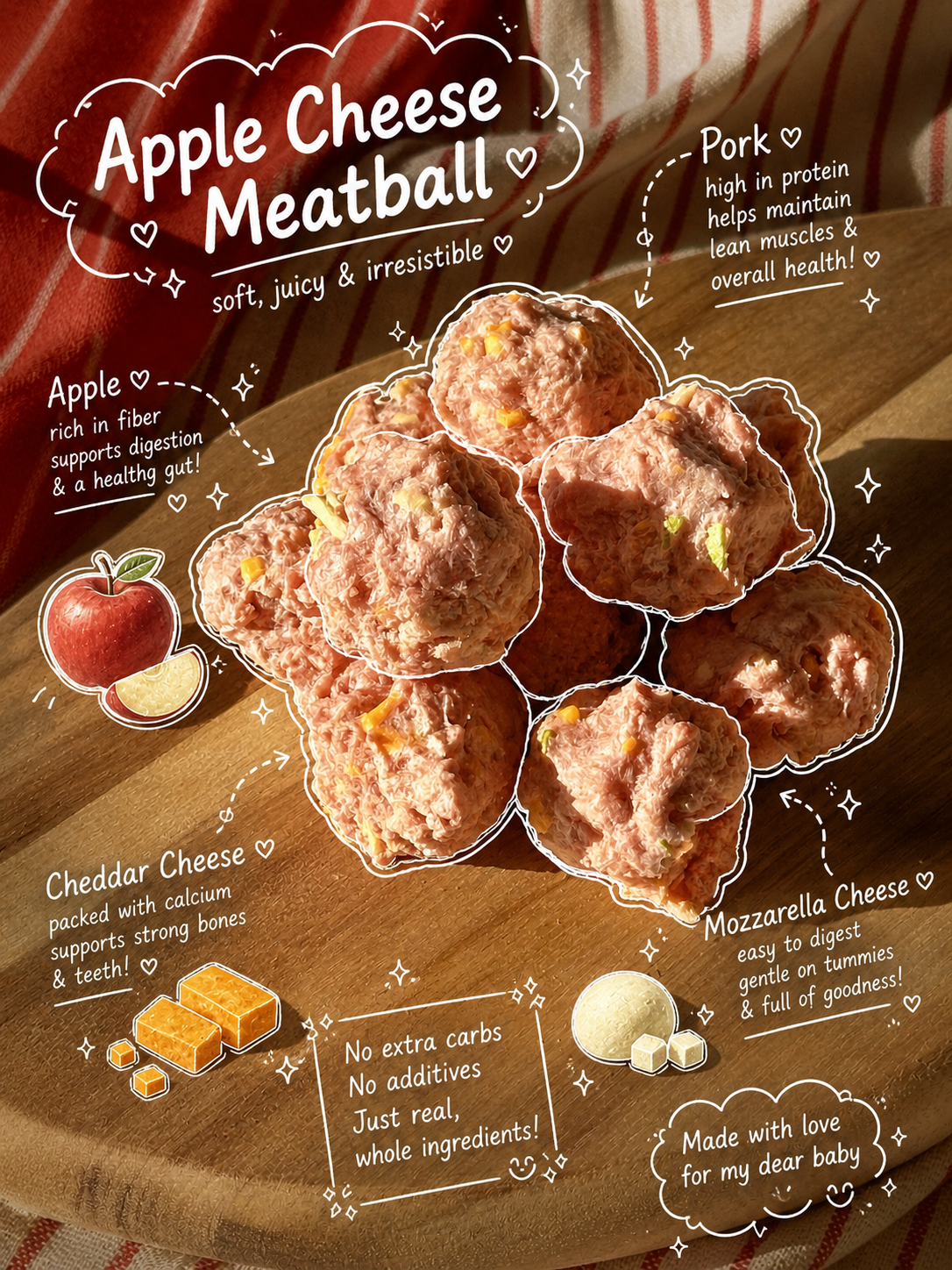 Apple Cheese Meatball